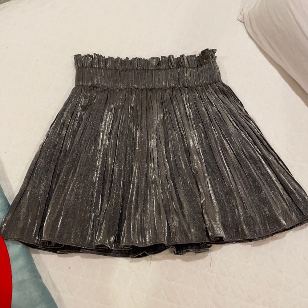 Gray shiny skirt